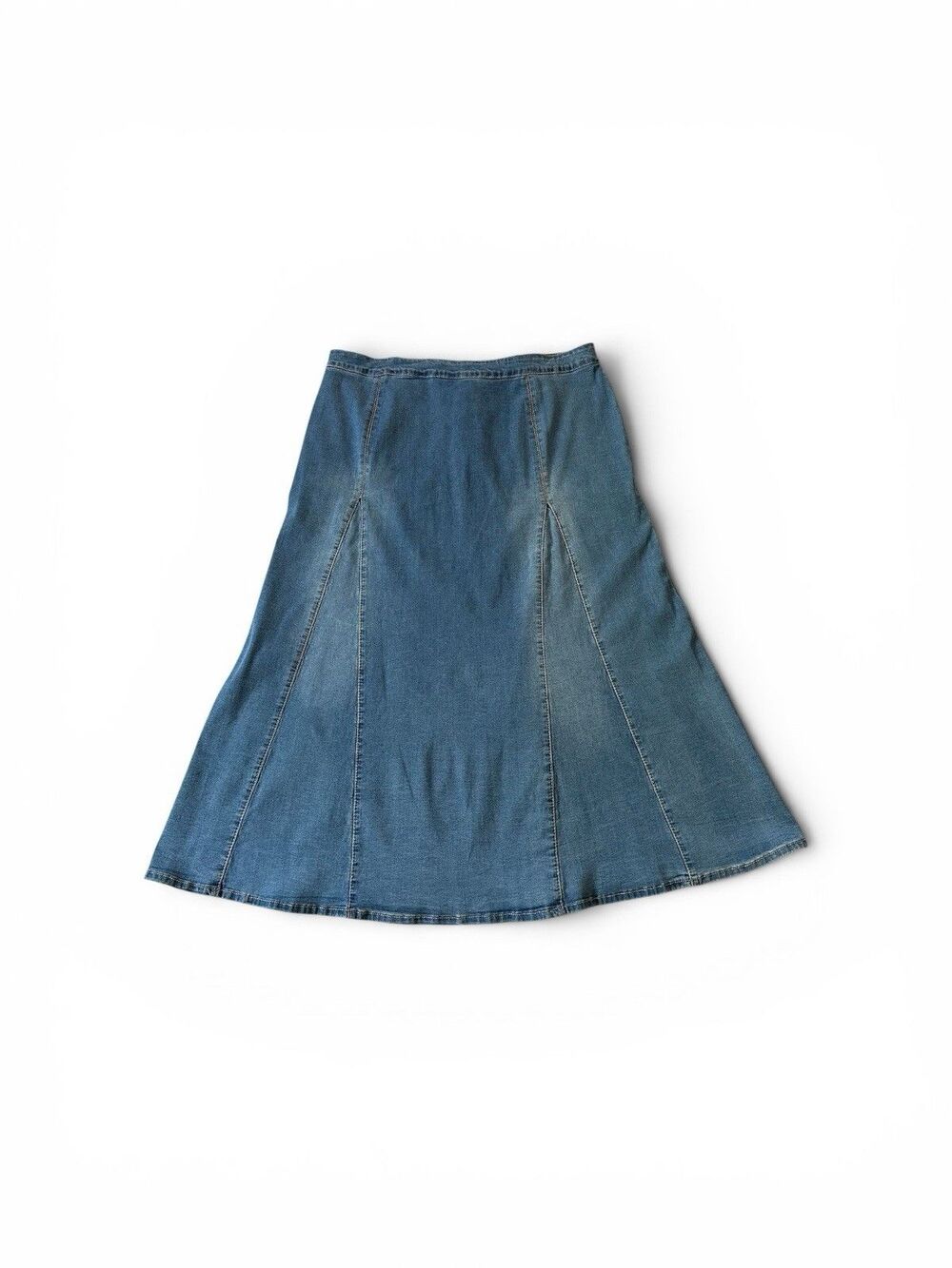 Ashley Stewart Denim Maxi Skirt Women's 22 Plus Size Long A Line Medium Wash